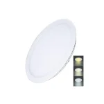 Azonnali szállítás Solight LED beépített panel 24W, 1800lm, CCT, 3000K/4000K/6000K, kerek [WD144]