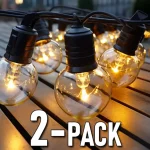 Vedd meg online Napelemes lánc távirányítóval 10x0,5W, 10x30LM, 12m, 3,7V, 1200mAh, IP44, 3000K/2-PACK!