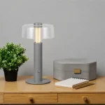 Prémium LED újratölthető asztali lámpa, szürke, 1W, 100lm, IP20, 3000K.