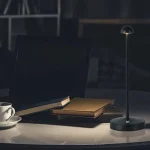 Árengedmény LED újratölthető asztali lámpa 1,6W, 130lm, szabályozható, IP20, fekete, CCT