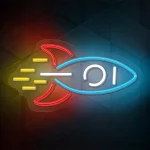 Neolia Neon LED dekorációs ROCKET fényerőszabályzóval, többszínű, USB [RTV100474] Biztonságos vásárlás