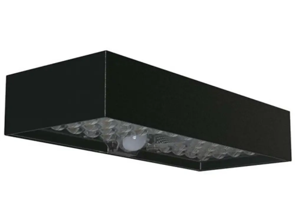 LED napelemes fali lámpa érzékelővel 6W, 900lm, 3000mAh, 4000K, fekete, IP65 Végkiárusítás