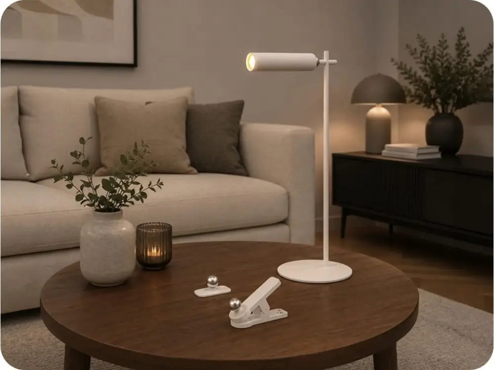 LED tölthető mágneses lámpa 3W, 300lm, 3 rögzítési mód, fehér Legnépszerűbb