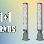 Utolsó esély LED soros LED közvilágítás FLAMINGO adapterrel, 50W, 5000lm, IP65, 4000K, szürke, 1+1 gratis! [203792]