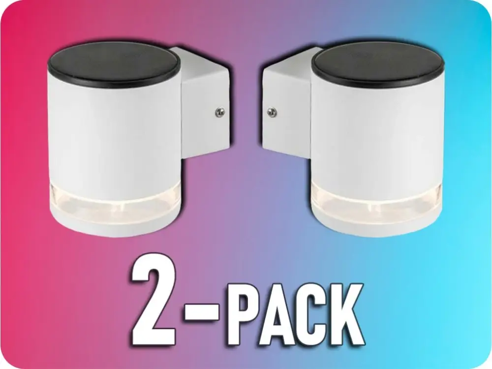 Azonnali szállítás Solar LED fali lámpa 1W, fehér, IP54, 3000K/2-PACK!
