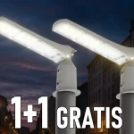 Szezonális akció LED soros LED közvilágítás FLAMINGO adapterrel, 30W, 3000lm, IP65, 4000K, szürke, 1+1 gratis! [203785]