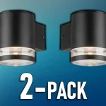 Gyors szállítás Solar LED fali lámpa 1W, fekete, IP54, 3000K/2-PACK!