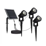 LED NAPELEMES DUGASZOLHATÓ LÁMPA 3X1.2W, 3X50LM, IP65, FEKETE, 3000K Bestseller