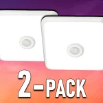 LED MENNYEZETI LÁMPA SZENZORRAL 12W, 1100LM, SZÍNVÁLTOZTATÁS 3000/4000/6000K, NÉGYZET ALAKÚ/2-PACK! Korlátozott ajánlat