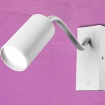 FALI LÁMPA GU10 IZZÓKHOZ, FLEXIBILIS KAPCSOLÓVAL, FEHÉR [SLIP006023] Csak ma