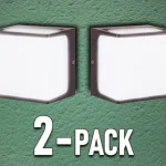 Outlet LED fali lámpa 8W, IP65, barna/2-PACK!