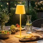 LED LINE® TAZA asztali lámpa 3,5W, 400lm, CCT, IP54, újratölthető, 2x2000mAh, sárga [208971] Csak ma