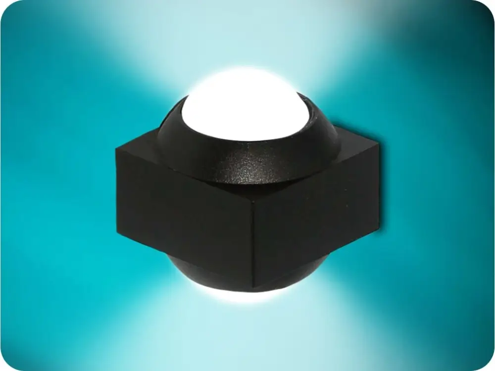 Legkelendőbb LED fali lámpa 2W, 200lm, dupla fénysugár, FEKETE