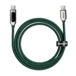 Olcsó BASEUS KÁBEL USB-C – USB-C KIJELZŐ, 100 W, 2M, ZÖLD [028762]