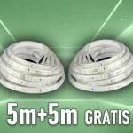 Különleges ajánlat Beltéri LED szalag 11W/m, 900lm/m, 12V, 5m + 5m gratis!