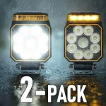 LED tolató+figyelmeztető lámpa, 10W+4W, 900lm/2-PACK! [L2500] Biztonságos fizetés