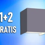 LED fali lámpa LEDOM 2x3W, 450lm, IP54, szürke, 1+2 gratis! Olcsóbb