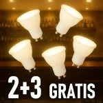 GU10 LED izzó 6W, 445lm, 38°, szabályozható, SAMSUNG chip, 2+3 gratis! Ne maradj le