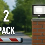 Árcsökkenés LED reflektor PIR érzékelővel 50W, 4000lm, Samsung chip, 1m kábel, IP65, fekete/2-PACK!