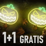 Neon LED dekoráció, sütőtök, táp USB kábel 2m, 1+1 gratis! [RTV100274] Expressz kézbesítés