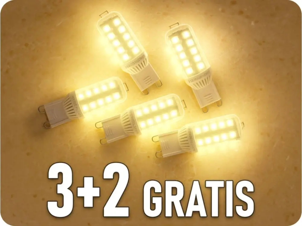 LED izzó G9, 3,6W, 440lm, 3+2 gratis! Kihagyhatatlan ajánlat