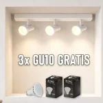Népszerű LED mennyezeti belső lámpa 3xGU10 RIO, fehér [AD-OP-6431WGU10] + 3x GU10 izzó gratis!