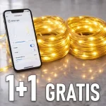 Szuper akció Smart LED dekorációs lánc 10m, 2W, 3000K, IP65, 1+1 gratis! [ML61607]