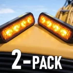 Különleges ajánlat Led Cree figyelmeztető lámpa, 12W, 12-24V narancssárga, Ip67/2-PACK! [LW0025-ALR-1]