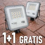 Prémium LED reflektor 10W, 730lm, CCT, CREE CHIP, fekete, 1+1 gratis!