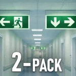 Vészvilágítás 2W, 140lm, felületre szerelhető, CREE CHIP, 6000K/2-PACK! Biztonságos vásárlás