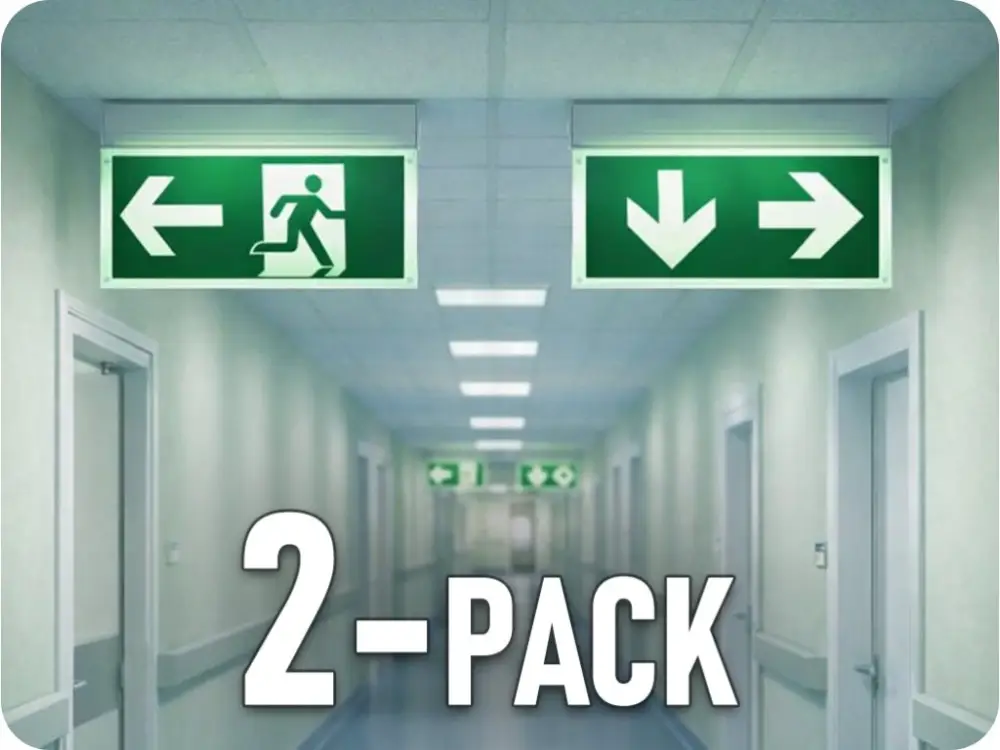 Vészvilágítás 2W, 140lm, felületre szerelhető, CREE CHIP, 6000K/2-PACK! Biztonságos vásárlás