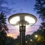 LED napelemes kerti lámpa oszlopra szerelhető, PIR érzékelővel és távirányítóval. 7,5W, 1000lm, IP65 Vásárlói kedvenc