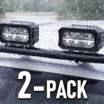 LED munkalámpa + pozíció 25W+3W, 2200lm, 12V/24V/2-PACK! [L3422] Biztonságos fizetés