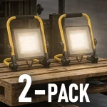 Alacsony ár LED reflektor összecsukható talppal 50W, 4270lm, csatlakozódugóval ellátott kábel, CREE chip/2-PACK!