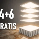Prémium LED panel tápegységgel 40W, 4800lm, CCT színváltós, négyzet alakú, 4+6 gratis!