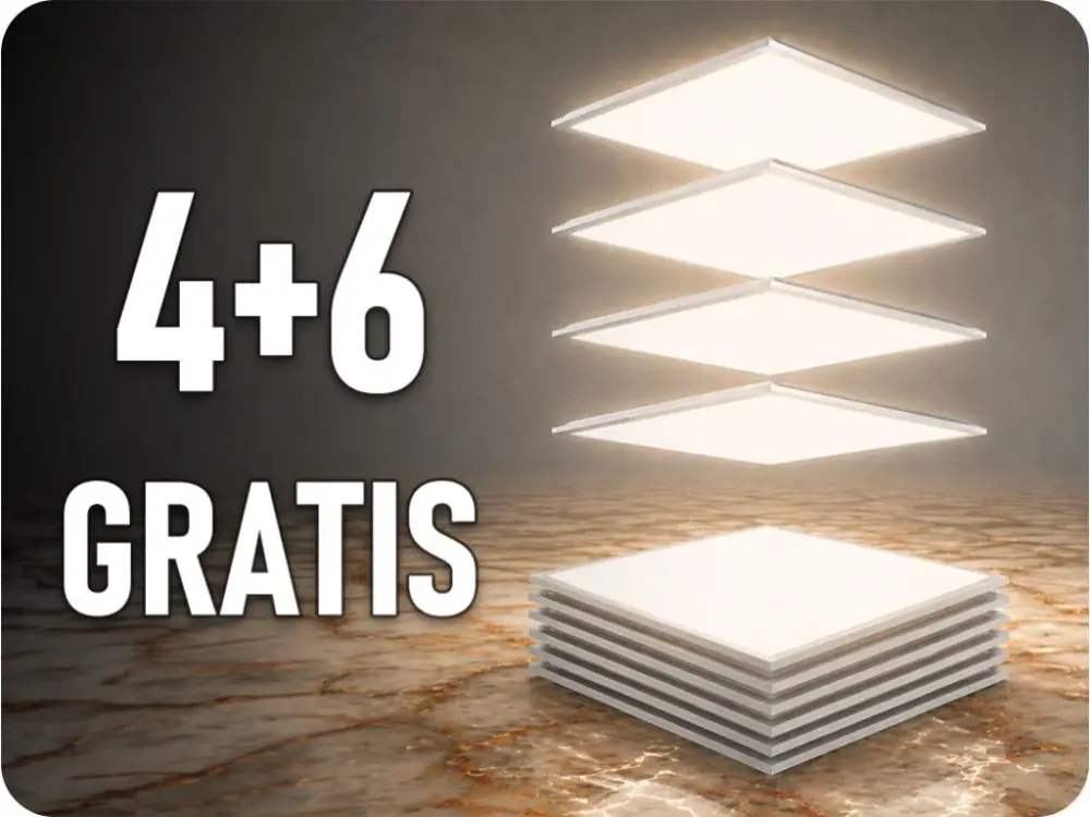 Prémium LED panel tápegységgel 40W, 4800lm, CCT színváltós, négyzet alakú, 4+6 gratis!