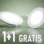 Rendeld meg most Beépíthető LED-panel 24 W-os tápegységgel, 2640 lm, CCT, Backlit, kerek, 1+1 gratis!