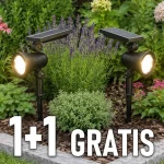 Azonnali szállítás LED napelemes süllyesztett lámpa 2W, 180lm, 50°, fekete, 1+1 gratis!