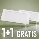 Árengedmény Beépíthető LED-panel 12W-os tápegységgel, 1320lm, CCT, Backlit, négyzet, 1+1 gratis!