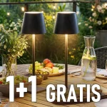 Prémium TAZA asztali lámpa 3,5W, 400lm, CCT, újratölthető, fekete, 1+1 gratis! [203853-II]