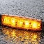 Biztonságos fizetés LED oldalsó helyzetjelző lámpa NARANCS 0,7W, 6xLED, 12/24V, IP67 [L2256-B]