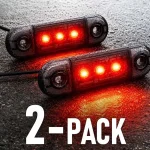 LED-es oldalsó helyzetjelző lámpa PIROS 0,4/0,8W, 12/24V, IP67/2-PACK! [L1319] Expressz kézbesítés