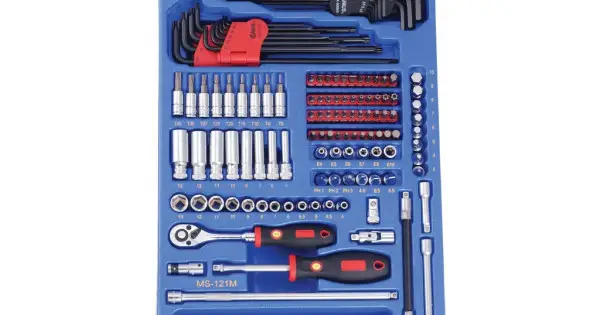 Vedd meg online crowafej, bit, L-alakú imbusz/torxkulcs készlet, 1/4" metrikus, 121 darabos