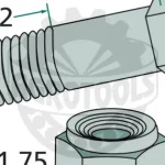 Expressz szállítás Csavar anyával M12 x 80 mm, 10.9