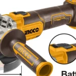 Szuper akció Akkus sarokcsiszoló 125 mm szénkefe nélküli 20 V (akku és töltő nélkül) INGCO