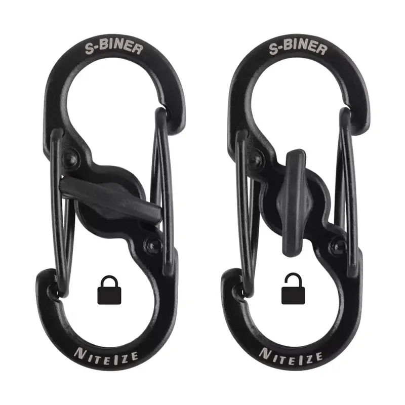 S -Biner® Microlock® acél - 2-es csomag - fekete Rendeld meg most