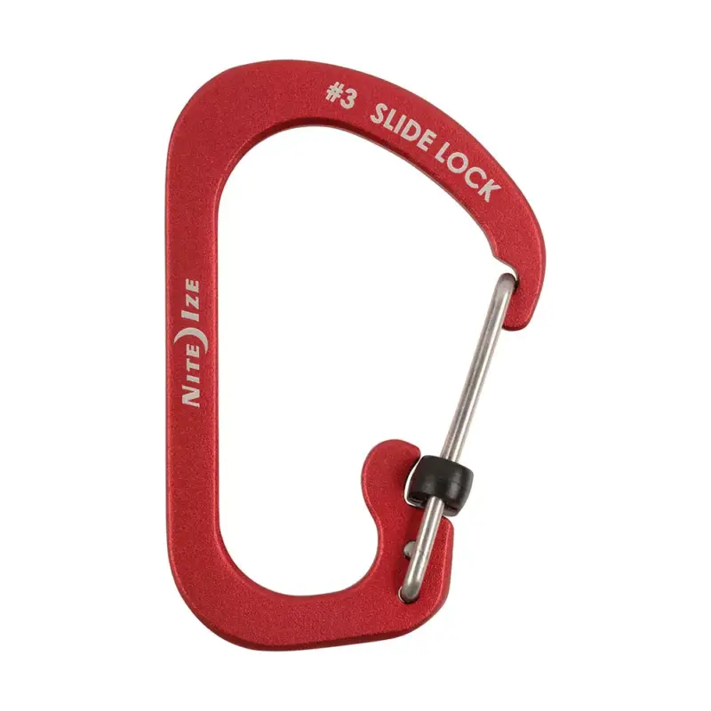 Slidelock® karabiner alumínium #3 - piros Vásárlói kedvenc