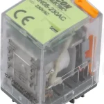 Utolsó esély Miniatűr teljesítményrelé tesztgombbal és állapotjelzéssel