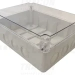 Elektronikai doboz, világos szürke, átlátszó fedéllel Kihagyhatatlan ajánlat