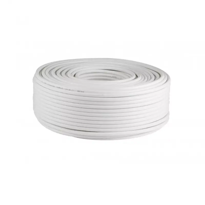 Különleges ajánlat Home RG 6-32/WH koax kábel, 75 Ohm, PVC és PE szigetelés, réz ér, 32 szál rézharisnya, alumínium + PET fólia, 100m, fehér